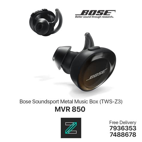 bose soundsport metal music box tws-z3|Bose SoundSport wireless headphones.